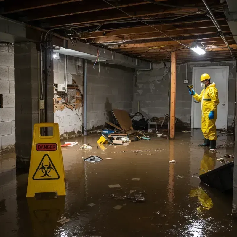 Flooded Basement Electrical Hazard in Portage County, OH Property